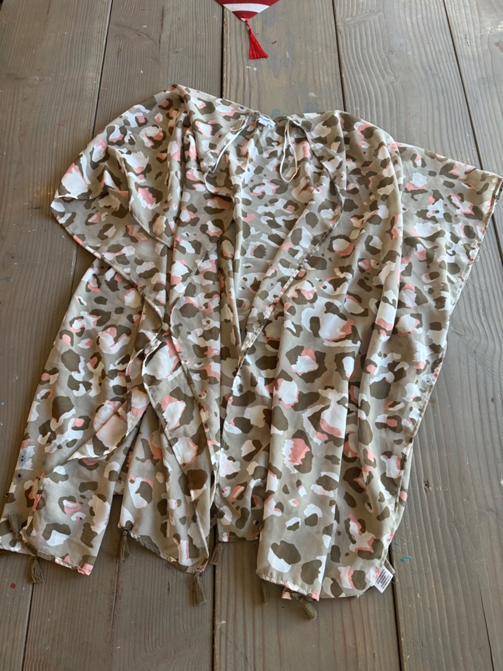 Ultra Pink Tan and Pink Leopard Print Swim Coverup